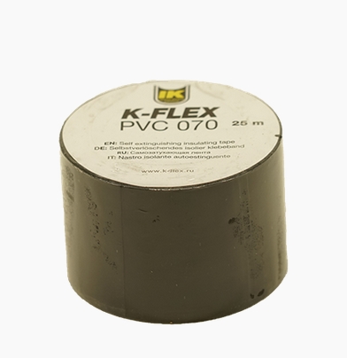 Лента ПВХ самоклеящаяся K-FLEX PVC AT 070 Black 050-025 Хомуты